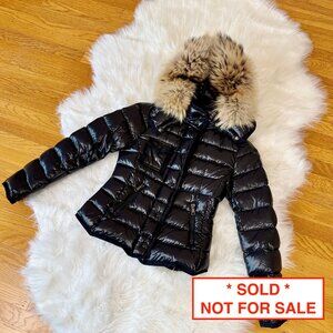 MONCLER Armoise Real-Fur Down / Puffer Jacket - Size 0 ~ X-Small